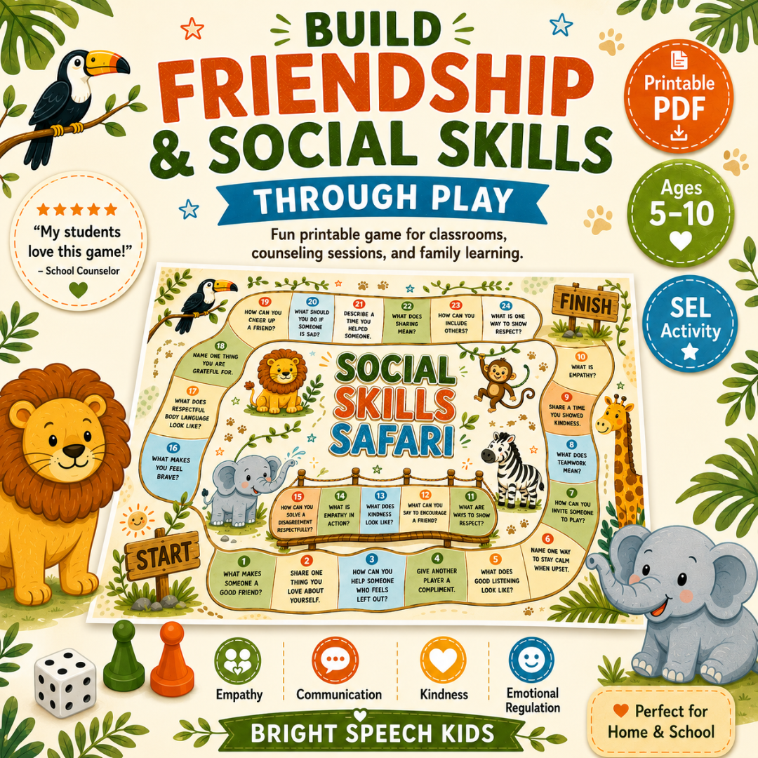 Social Skills Board Game for Kids | SEL Activity (Digital Download)