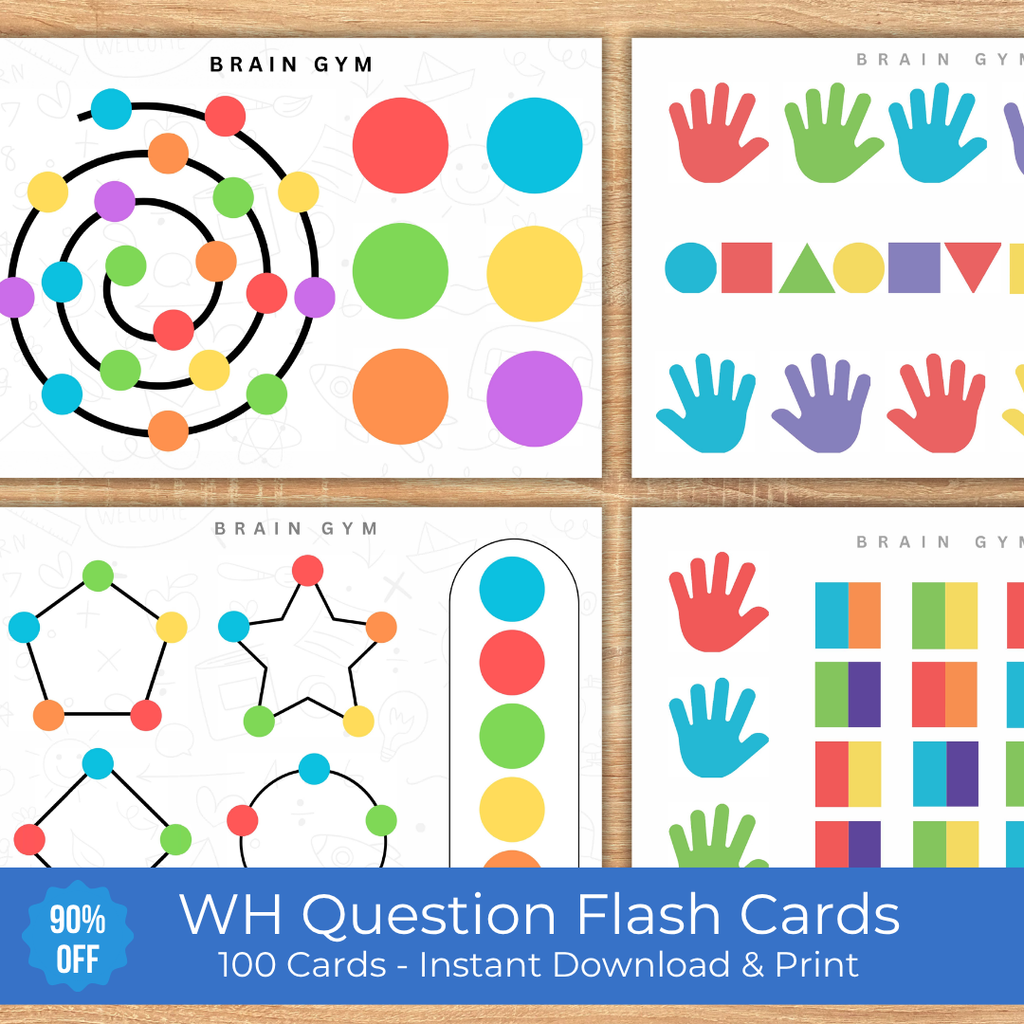 Brain Gym Activity Worksheets: Focus & Coordination Exercises (Digital Download)