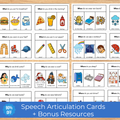 Speech Articulation Flash Cards for Kids, 250 Cards, Instant Download