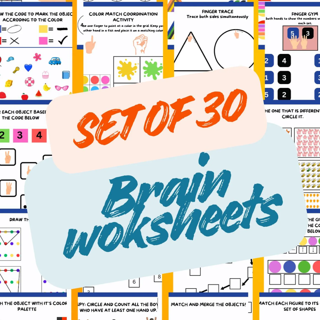Brain Gym Bonus Pack, 30 New Activities for Kids, Bilateral Coordination & Fine Motor Skills