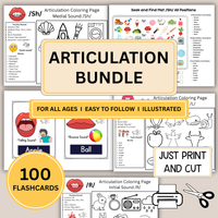 Speech Therapy Articulation Activity Bundle for SLPs, 96 Activities