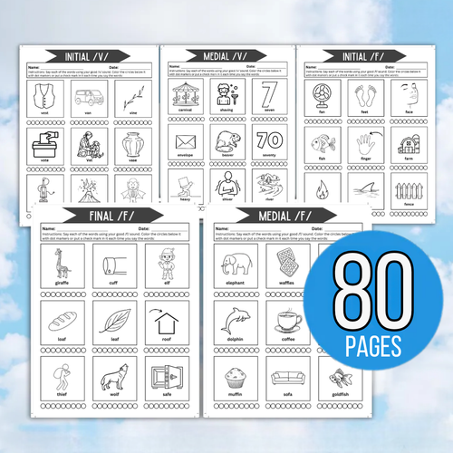 Articulation Worksheets, Printable Speech Resource Bundle