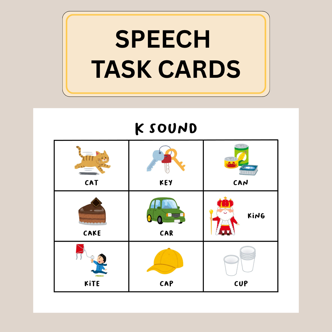 Speech Articulation Cards, Printable SLP Tool For Kids