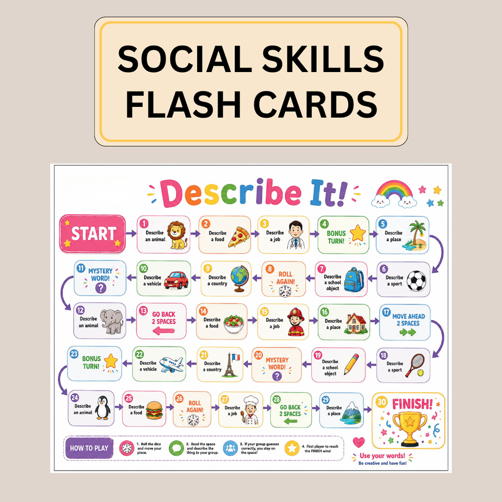 Describe It Speaking Cards, ESL Vocabulary And Speech Therapy Activity