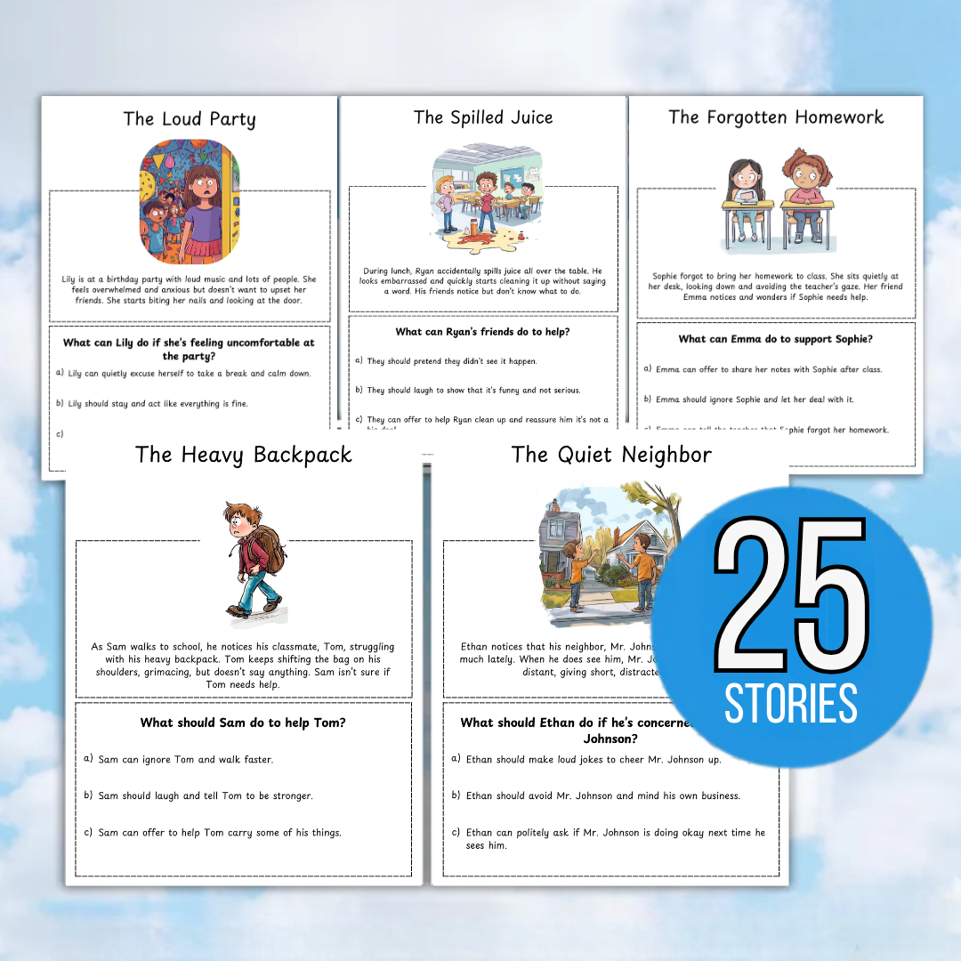 Social Skills Stories & Scenario Worksheets