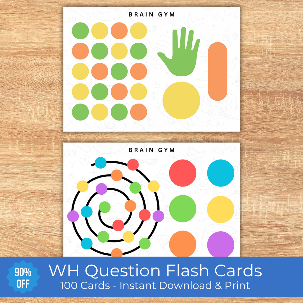 Brain Gym Activity Worksheets: Focus & Coordination Exercises (Digital Download)