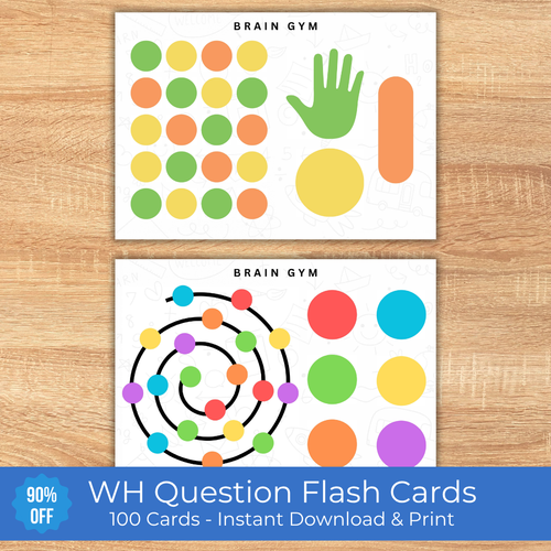 Brain Gym Activity Worksheets: Focus & Coordination Exercises (Digital Download)