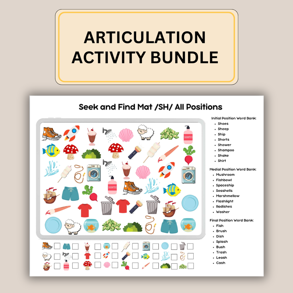 Speech Therapy Articulation Activity Bundle for SLPs, 96 Activities