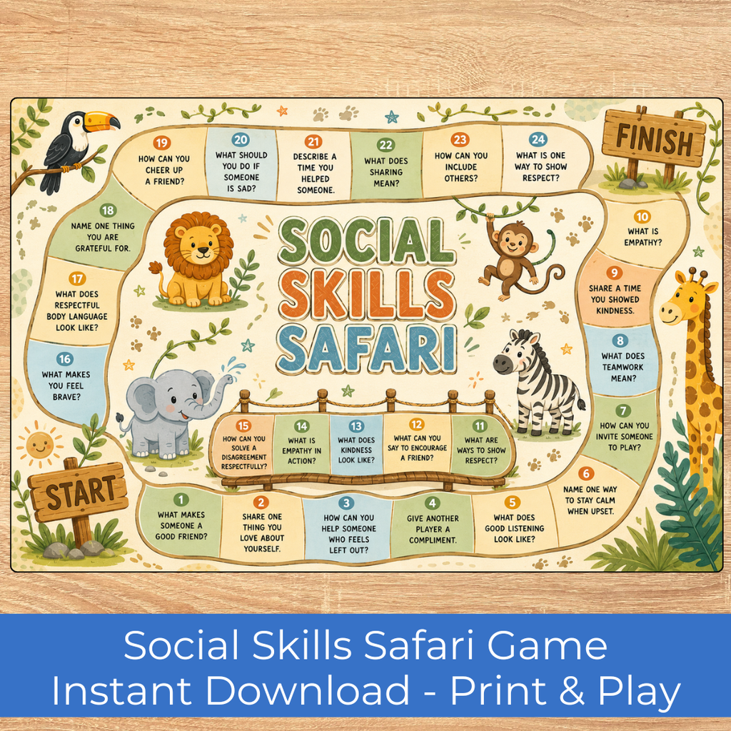 Social Skills Board Game for Kids | SEL Activity (Digital Download)