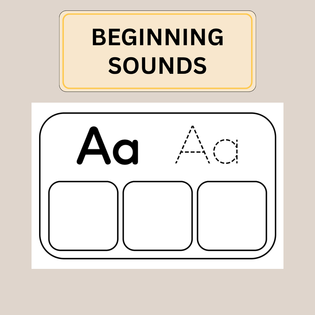 Beginning Sound Matching Game, Preschool Phonics Activity For Kids