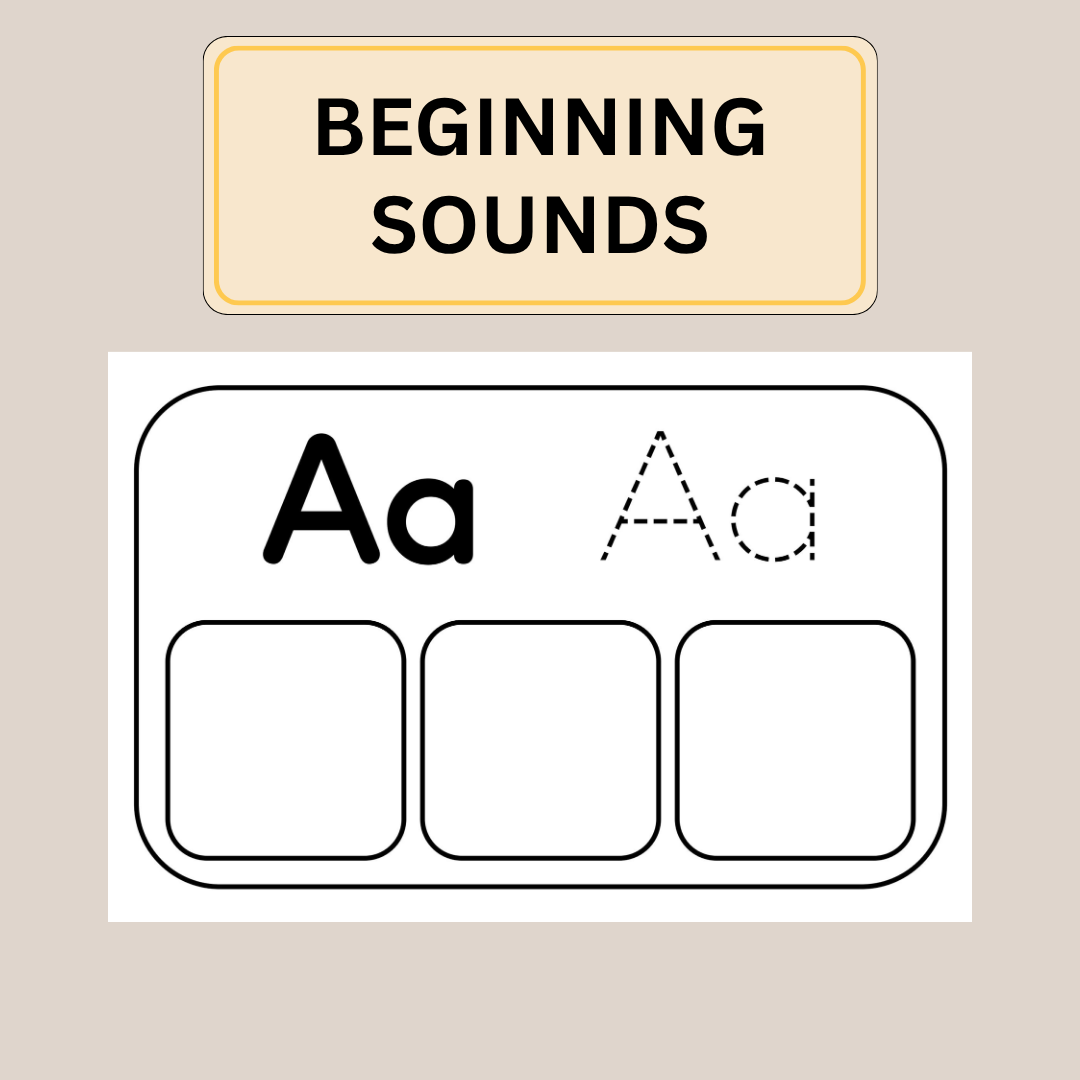 Beginning Sound Matching Game, Preschool Phonics Activity For Kids