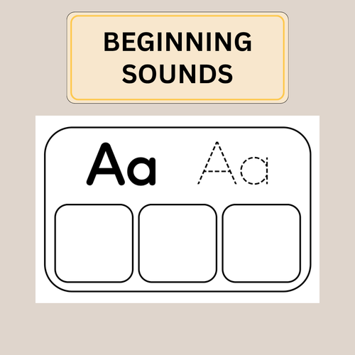Beginning Sound Matching Game, Preschool Phonics Activity For Kids