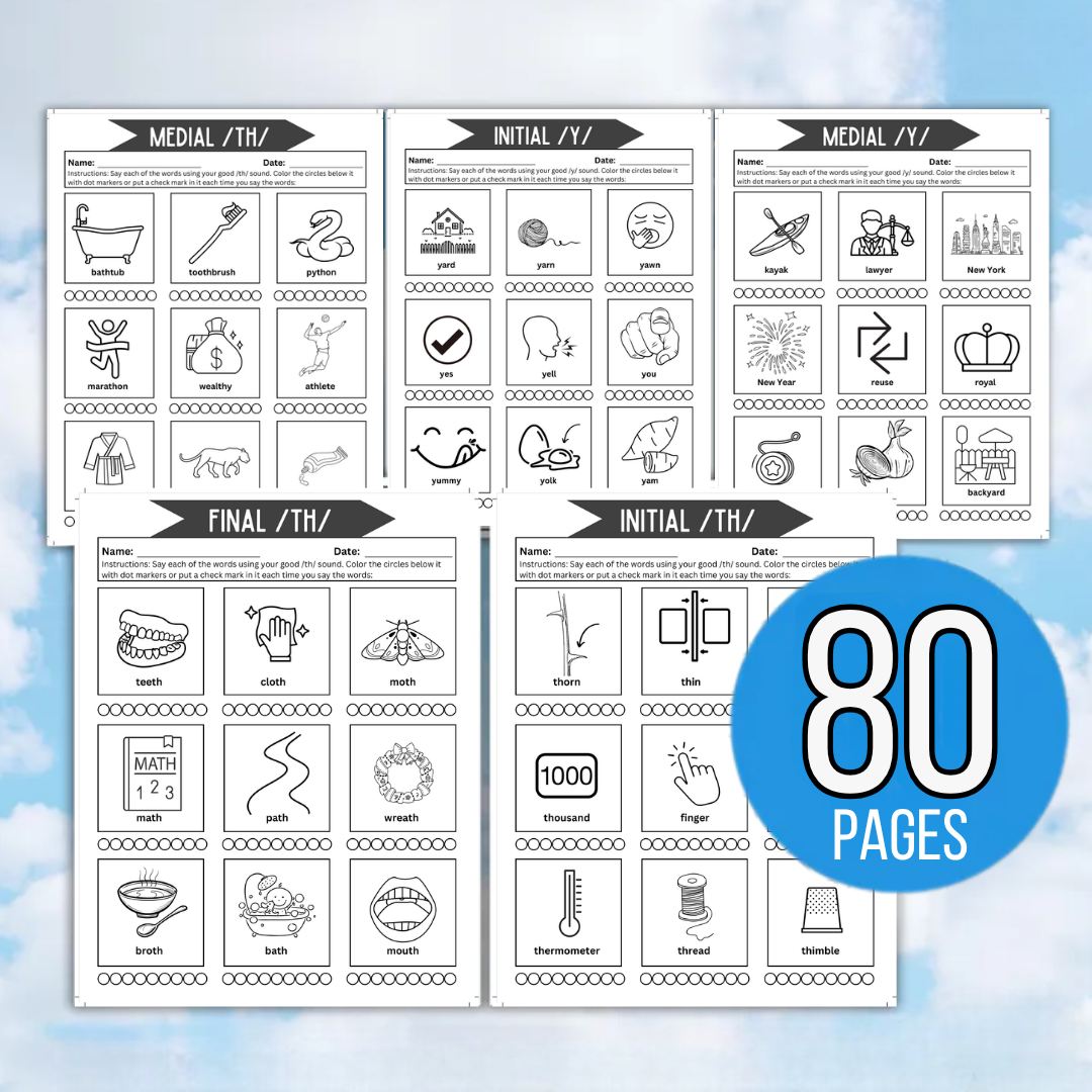 Articulation Worksheets, Printable Speech Resource Bundle