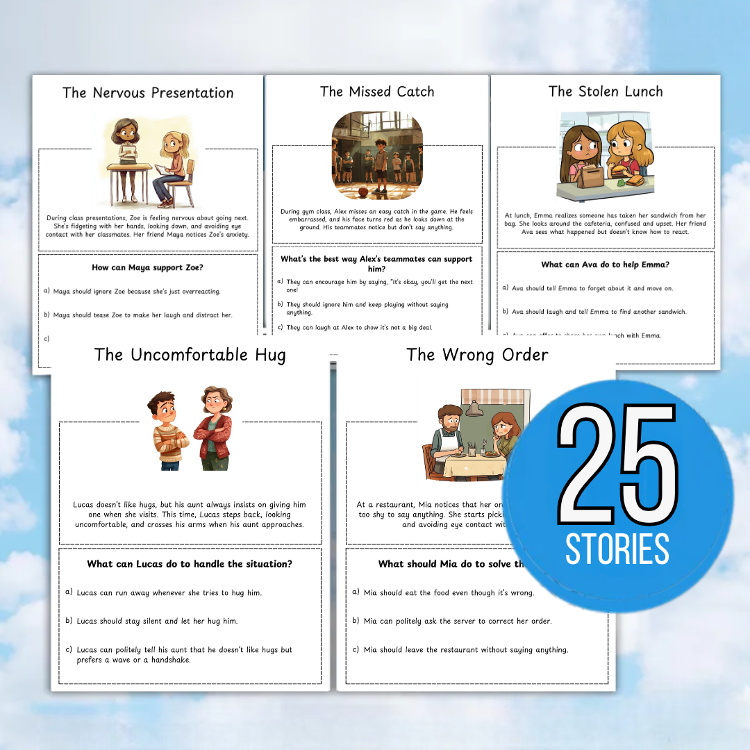 Social Skills Stories & Scenario Worksheets