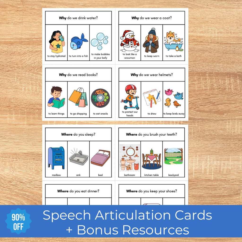 Speech Articulation Flash Cards for Kids, 250 Cards, Instant Download