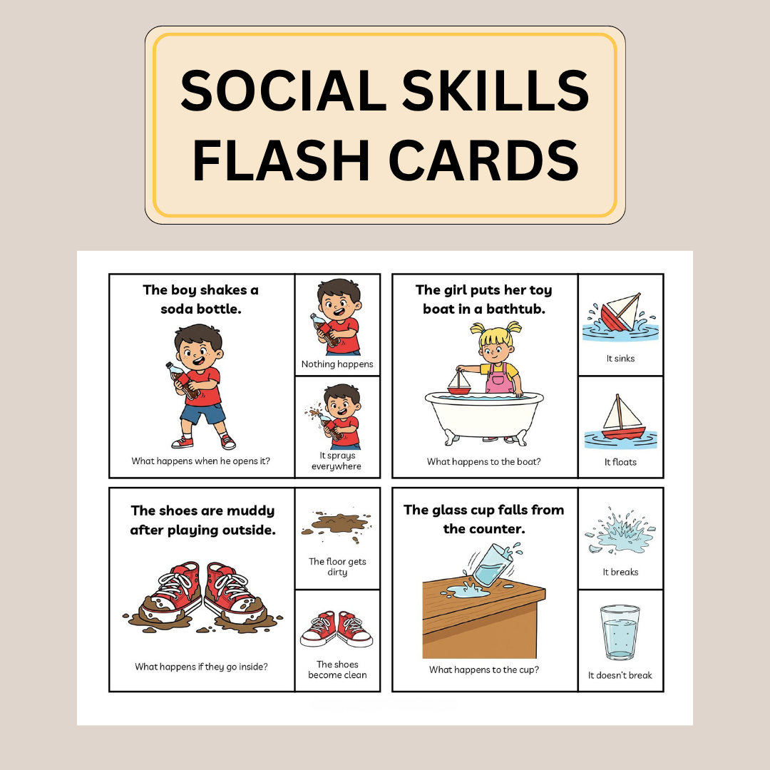 Cause and Effect Task Cards Printable; Reading Comprehension Activity; Making Inferences; Speech Therapy Task Cards; Special Education