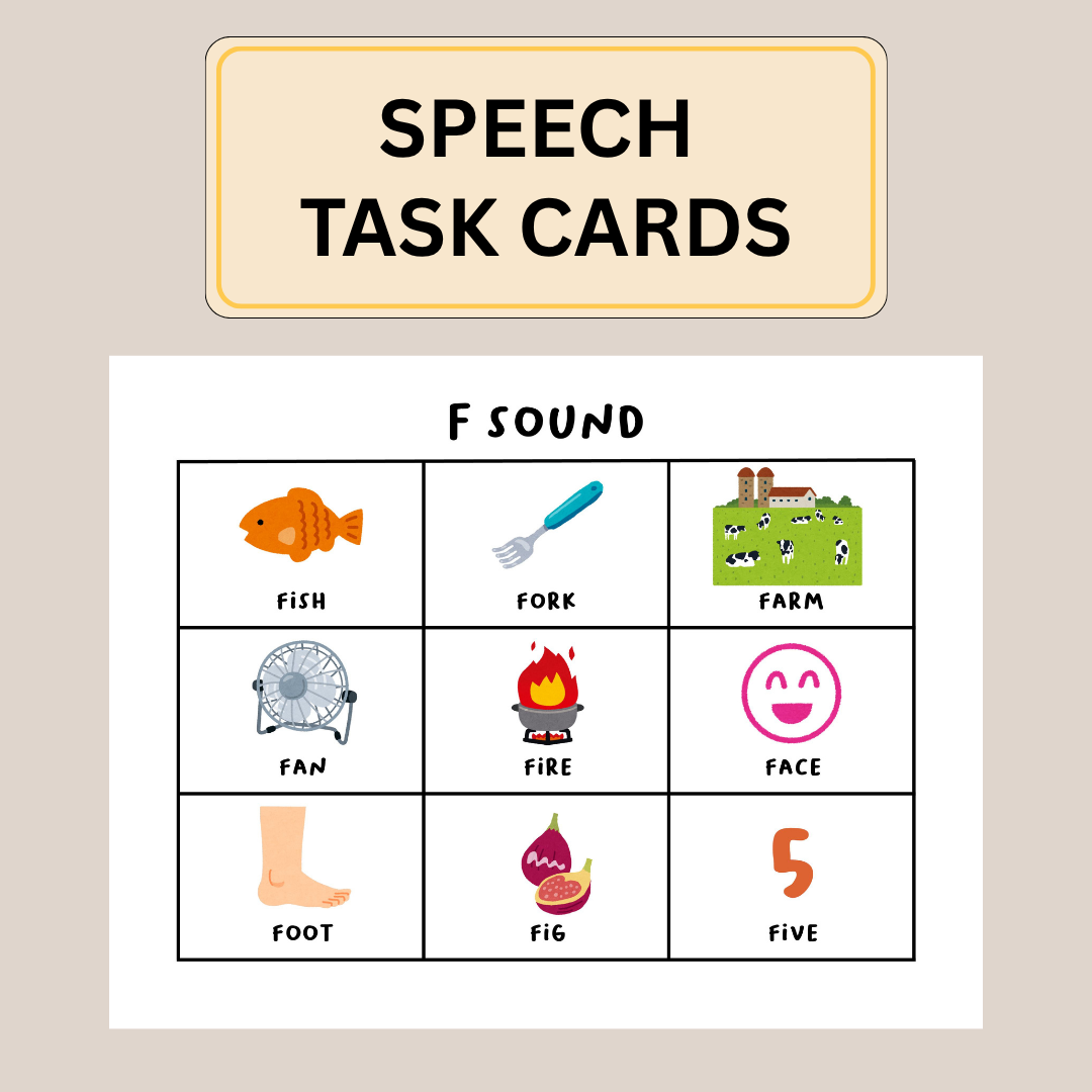 Speech Articulation Cards, Printable SLP Tool For Kids