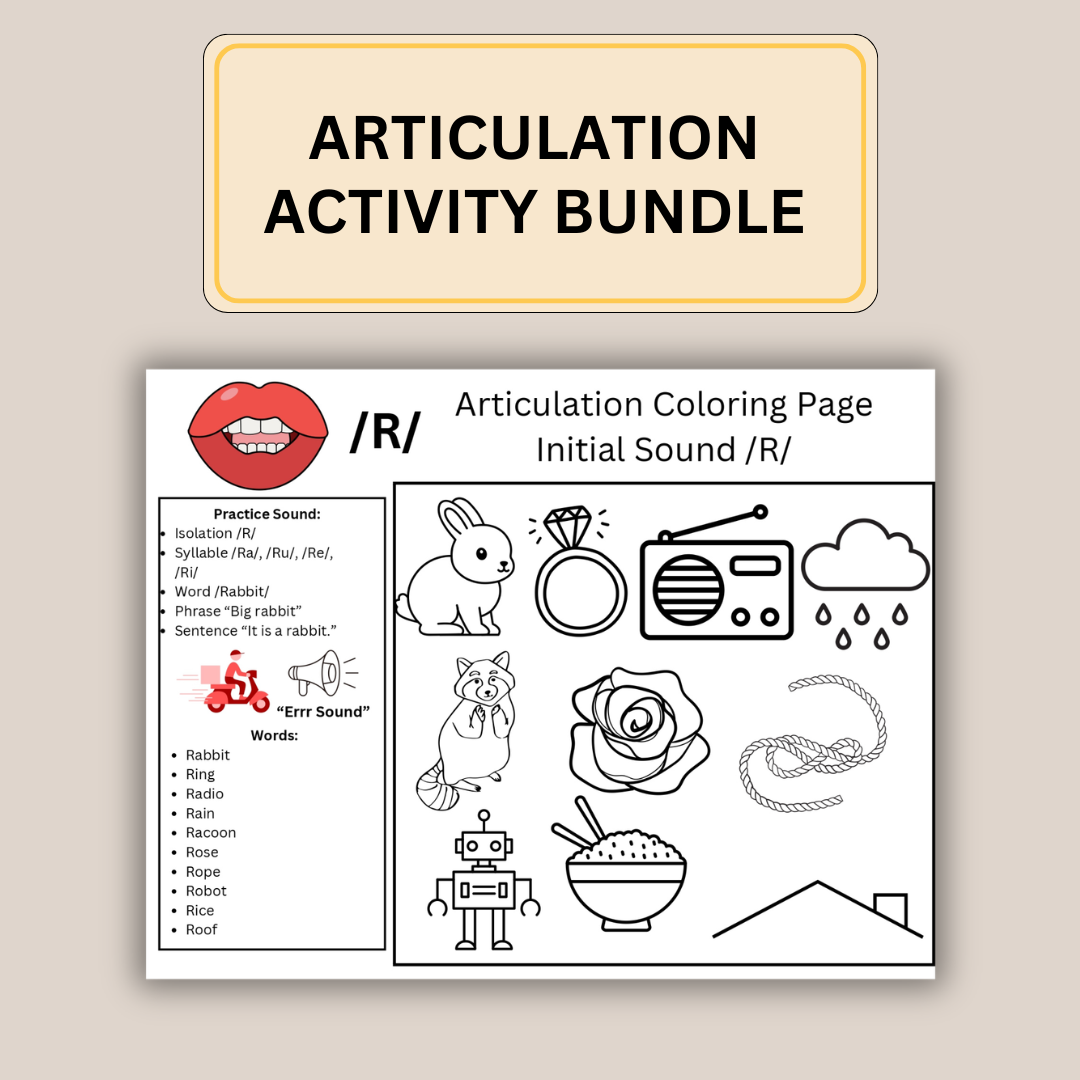 Speech Therapy Articulation Activity Bundle for SLPs, 96 Activities