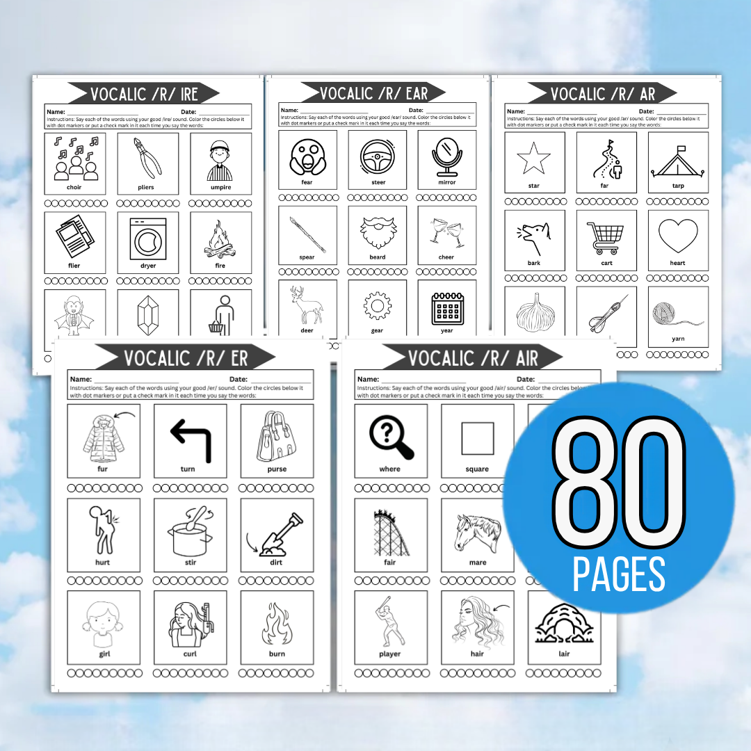 Articulation Worksheets, Printable Speech Resource Bundle