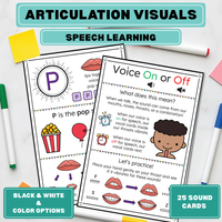Speech Sound Articulation Visual Cue Cards